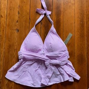 J crew halter tankini swimsuit top medium orchid